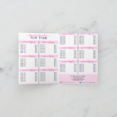 Einfache, elegante Liste der Salons in Weiß Rosa (Innenseite)