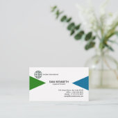 Einfache elegante logistische Dreieck-Visitenkarte Visitenkarte (Stehend Vorderseite)