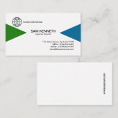 Einfache elegante logistische Dreieck-Visitenkarte Visitenkarte (Vorne/Hinten)