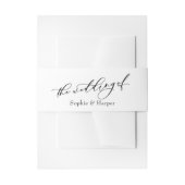 Einfache elegante Luxuskalligrafie Die Hochzeit vo Einladungsbanderole (Vorderseite Beispiel)