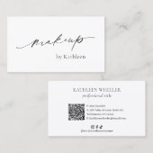 Einfache Elegante Makeup Artist Moderne Visitenkarte (Vorne/Hinten)