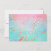 Einfache Elegante Marmor Gold All Inclusive UAWG Einladung (Rückseite)