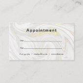 Einfache elegante Marmorkarte Visitenkarte (Rückseite)