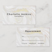 Einfache elegante Marmorkarte Visitenkarte (Vorne/Hinten)