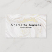 Einfache elegante Marmorkarte Visitenkarte (Vorderseite)