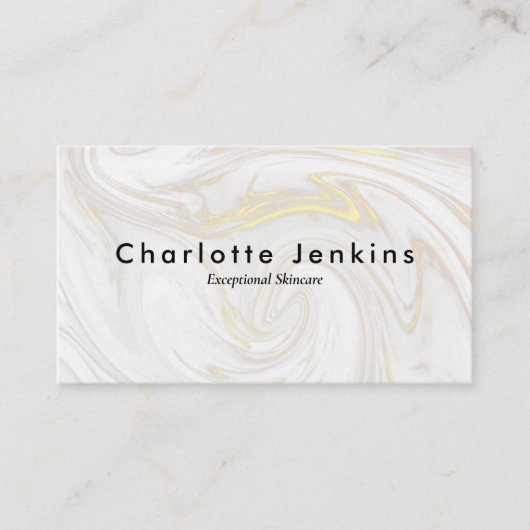 Einfache elegante Marmorkarte Visitenkarte (Vorderseite)