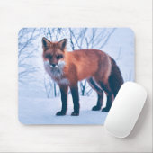 Einfache elegante Mausunterlage roter Fox-Grafik-| Mousepad (Mit Mouse)