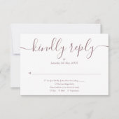 Einfache elegante Mauve Script UAWG RSVP Karte (Vorderseite)