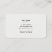 Einfache Elegante Mauve und Gold Beruflich Moderne Visitenkarte (Rückseite)