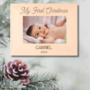 Einfache Elegante Mein erstes Weihnachten Geätzte Rahmen