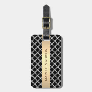 Einfache elegante Metal-Gold-mit Monogramm Bezeich Gepäckanhänger
