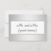 Einfache, elegante, metallische Begleitkarten Einladung (Vorderseite)