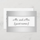 Einfache, elegante, metallische Begleitkarten Einladung (Vorne/Hinten)