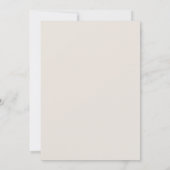 Einfache Elegante Minimal Beige Hochzeit Einladung (Rückseite)