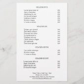 Einfache elegante Minimal Moderne Business-Preisli Flyer (Hinten)