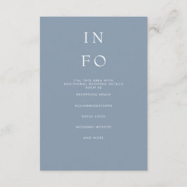 Einfache Elegante Minimal Moderne dufte blaue Hoch Begleitkarte