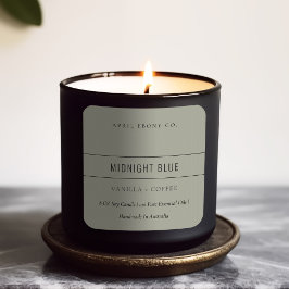 EINFACHE ELEGANTE MINIMAL MODERNE DUSKY GRAY GREEN QUADRATISCHER AUFKLEBER