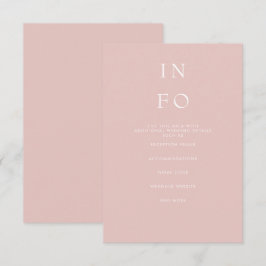 Einfache Elegante Minimal Moderne Hochzeit Begleitkarte