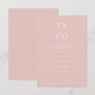 Einfache Elegante Minimal Moderne Hochzeit Begleitkarte