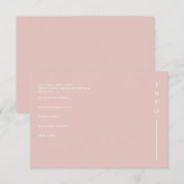 Einfache Elegante Minimal Moderne Hochzeit Begleitkarte
