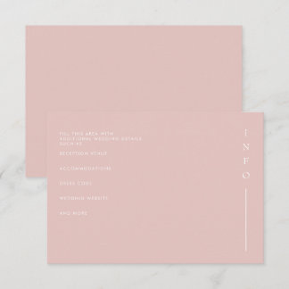 Einfache Elegante Minimal Moderne Hochzeit Begleitkarte