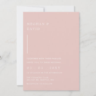 Einfache Elegante Minimal Moderne Hochzeit Einladung