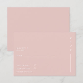 Einfache Elegante Minimal Moderne Hochzeit RSVP Karte