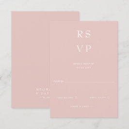 Einfache Elegante Minimal Moderne Hochzeit RSVP Karte