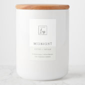 EINFACHE ELEGANTE MINIMAL MODERNE LOGO WHITE CANDL LEBENSMITTELETIKETT (Vorderseite)
