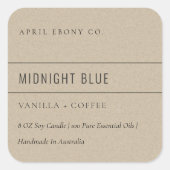 EINFACHE ELEGANTE MINIMAL MODERNE RUSTISCHE KRAFTK QUADRATISCHER AUFKLEBER (Vorderseite)