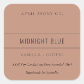 EINFACHE ELEGANTE MINIMAL MODERNE TERRAKTISCHE RUS QUADRATISCHER AUFKLEBER (Vorderseite)