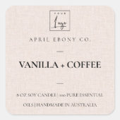 EINFACHE ELEGANTE MINIMAL STÄDTISCHE BLUSH PINK LI QUADRATISCHER AUFKLEBER (Vorderseite)