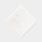 Einfache Elegante Minimal Topographie Herzenslust Servietten Mit Folie (Rechts)