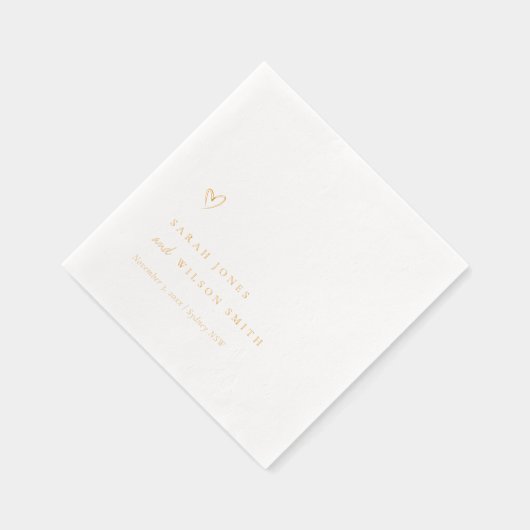 Einfache Elegante Minimal Topographie Herzenslust Servietten Mit Folie (Rechts)