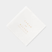 Einfache Elegante Minimale Topographie Hochzeit Servietten Mit Folie (Rechts)