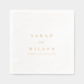 Einfache Elegante Minimale Topographie Hochzeit Servietten Mit Folie (Vorderseite)