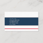 Einfache elegante minimale weibliche Visitenkarte (Rückseite)