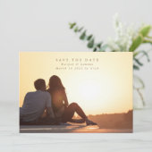 Einfache Elegante Minimalismus Foto Hochzeit Save The Date (Stehend Vorderseite)