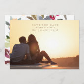 Einfache Elegante Minimalismus Foto Hochzeit Save The Date (Vorne/Hinten)