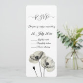 Einfache Elegante Minimalismus Schwarze und weiße  Einladung (Stehend Vorderseite)