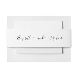 Einfache Elegante Minimalismus Schwarze und weiße Einladungsbanderole