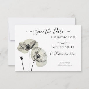 Einfache Elegante Minimalismus Schwarze und weiße Save The Date