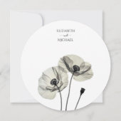 Einfache Elegante Minimalismus Schwarze und weiße  Save The Date (Rückseite)