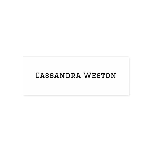 Einfache Elegante Minimalistisch #1 Nur Name Permastempel (Design)