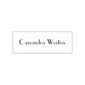 Einfache Elegante Minimalistisch #6 Nur Name Permastempel (Design)