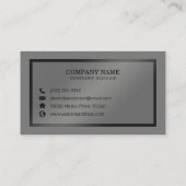 Einfache Elegante Minimalistisch Black | Visitenka Visitenkarte (Rückseite)