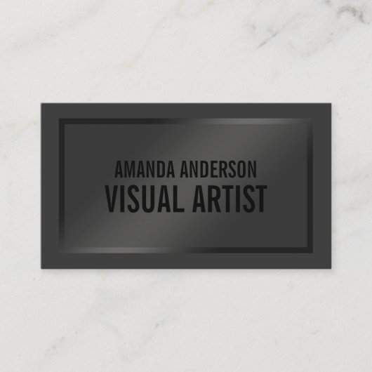 Einfache Elegante Minimalistisch Black | Visitenka Visitenkarte (Vorderseite)