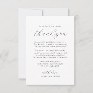 Einfache, elegante Minimalistisch Dankeschön-Karte Mitteilungskarte