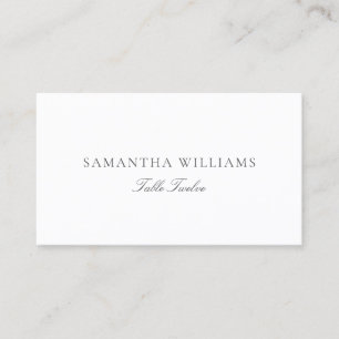 Einfache, elegante Minimalistisch-Gray-Hochzeiten- Visitenkarte