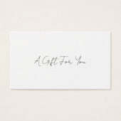 Einfache Elegante Minimalistisch Moderne Geschenkg (Vorderseite)